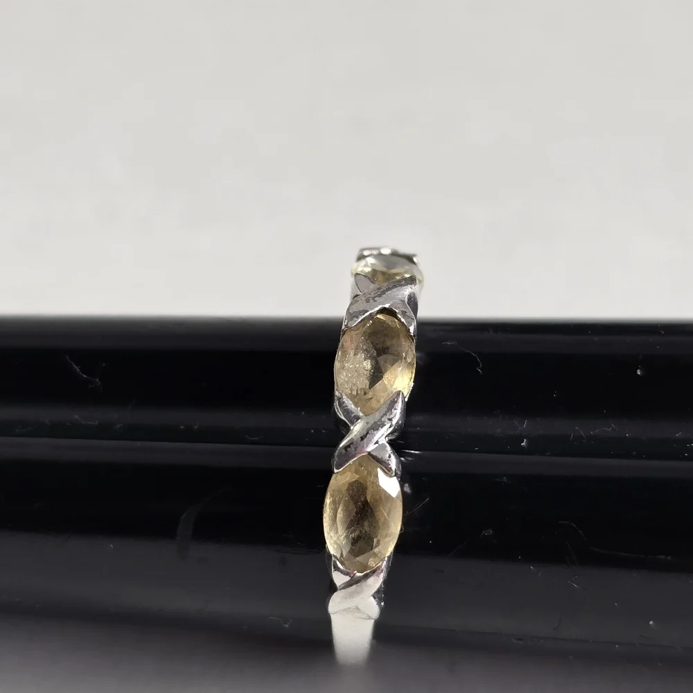 Elegant Sterling Silver 925 Citrine Ring - Picture 6 of 6